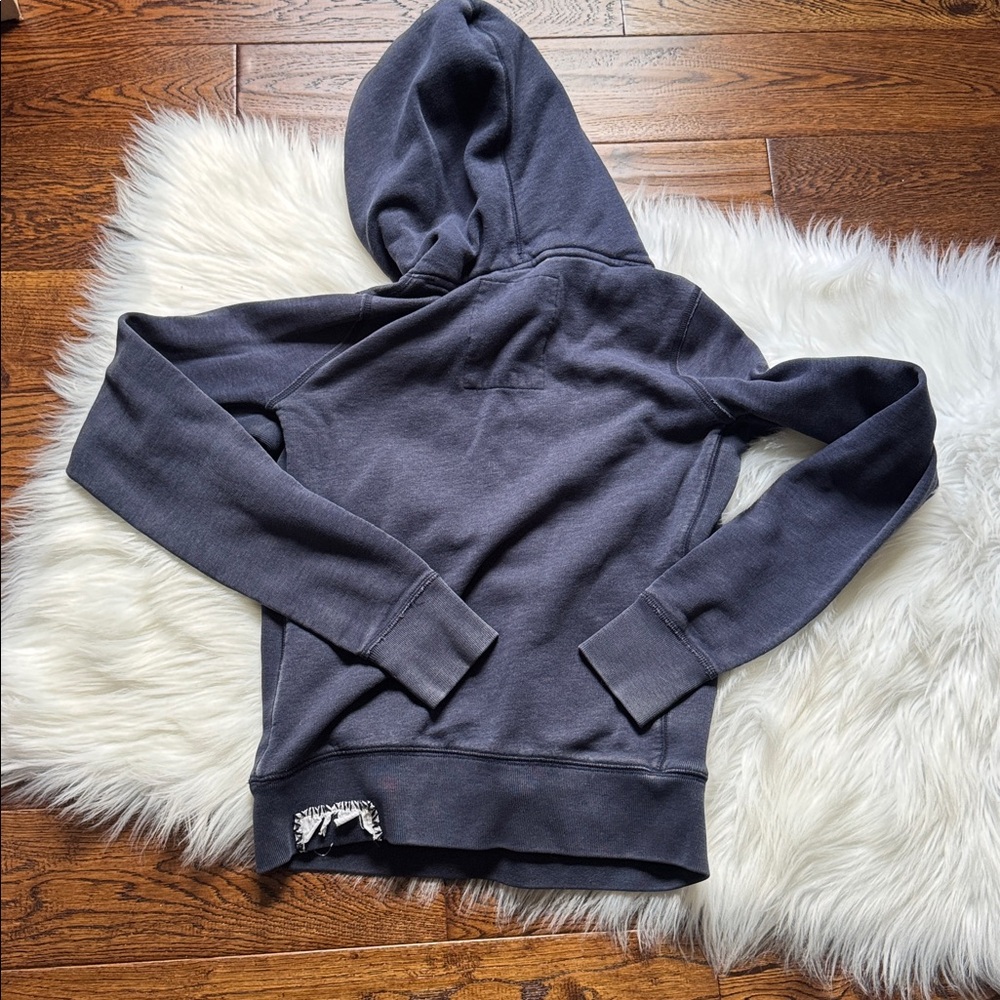 Ruehl No. 925 Navy Blue Hoodie with Embroidered Logo - Picture 7 of 7